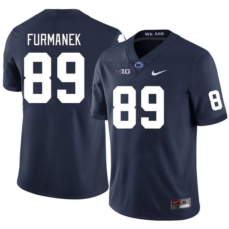 Men #89 Finn Furmanek Penn State Nittany Lions College Football Jerseys Stitched Sale-Navy